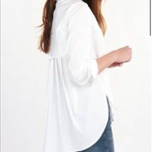 Finley White Button-Down High-Low Shirt